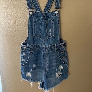 Divided | denim short overalls